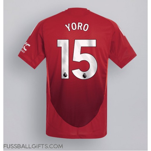 Manchester United Leny Yoro #15 Fußballbekleidung Heimtrikot 2024-25 Kurzarm